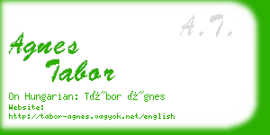 agnes tabor business card